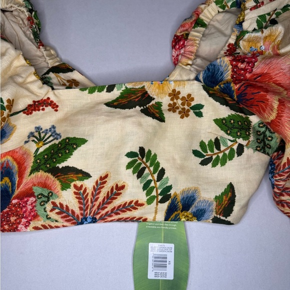 FARM Rio Cream and Red Floral Blouse. - Picture 12 of 15